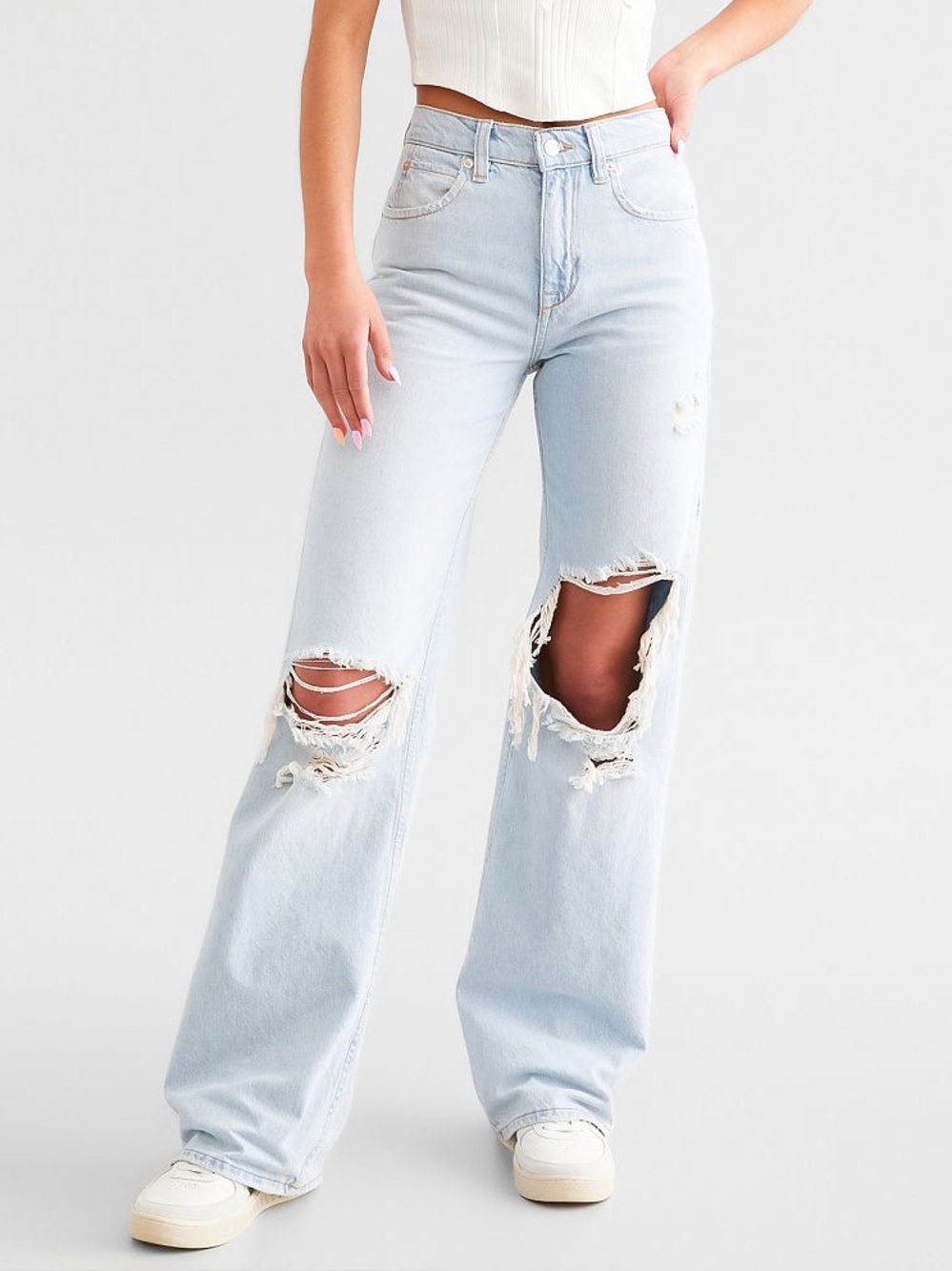 Free People We The Free Tinsley Baggy High Rise Straight Jean Sz.26 - Picture 2 of 9